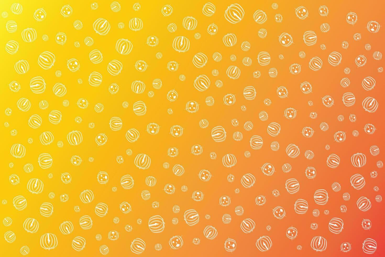 seamless pattern with horror pumpkin circles for happy halloween vector