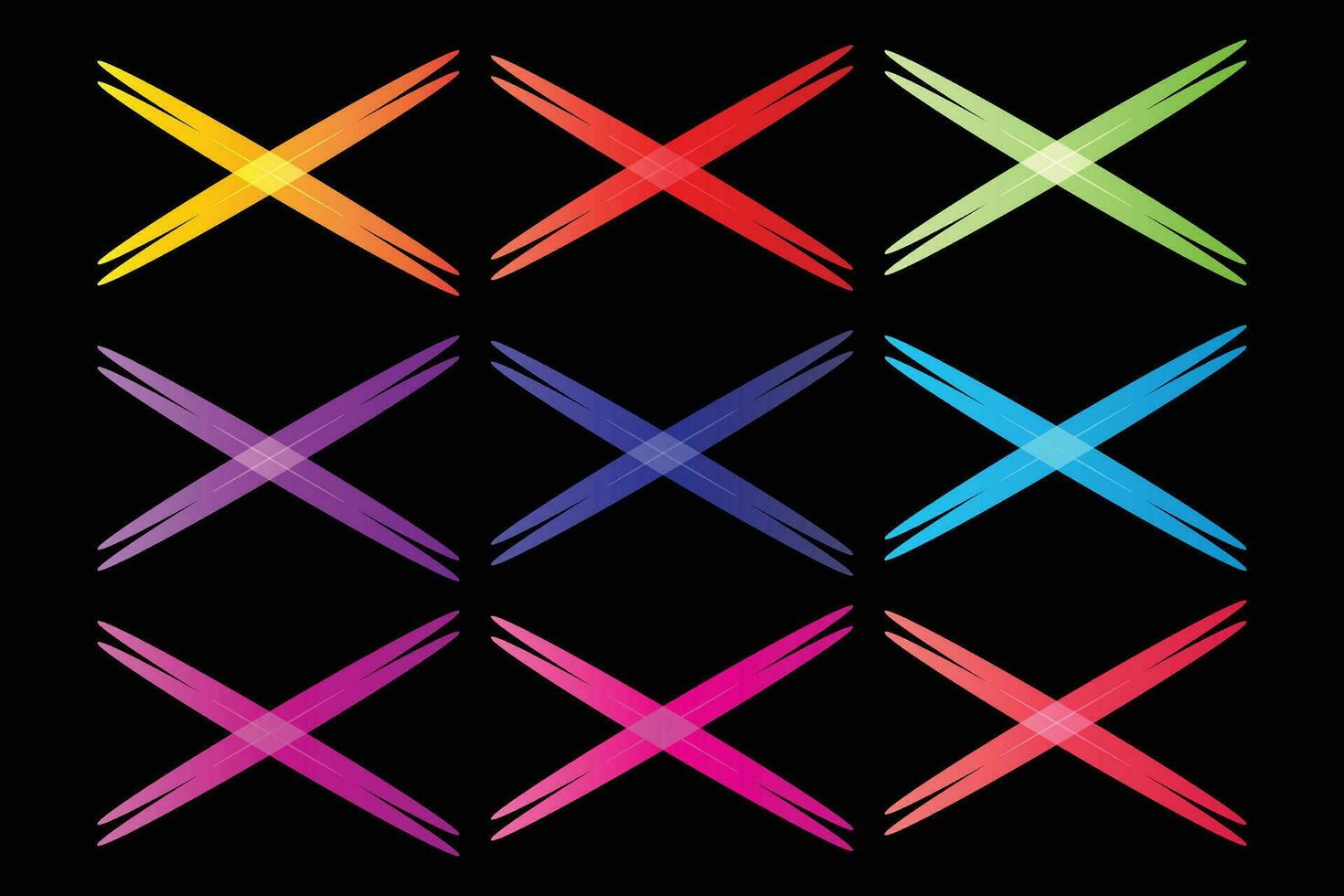 glow explosion starburst vector set collection