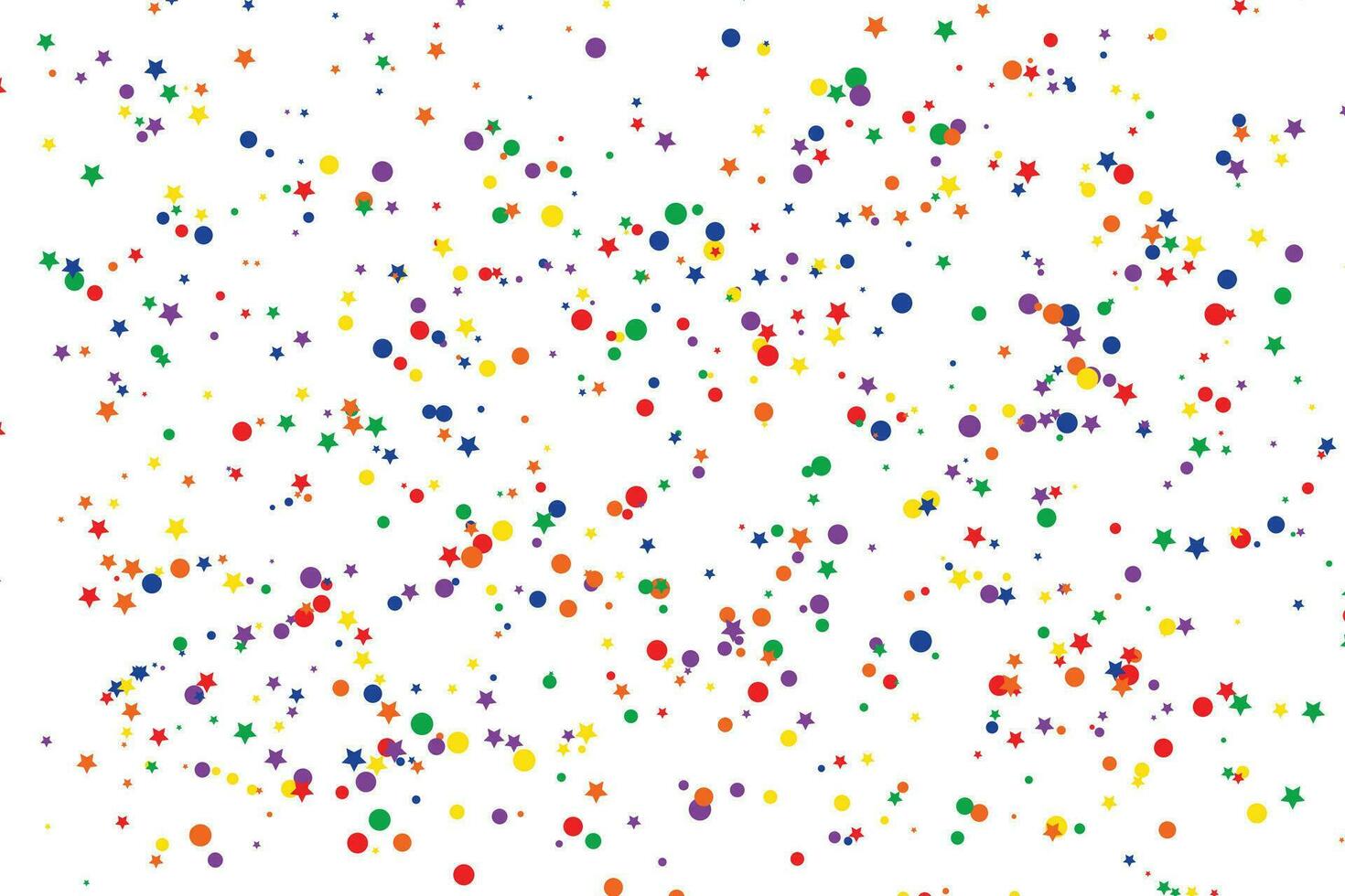 Seamless pattern with colorful dotted scatter particlees on white background vector