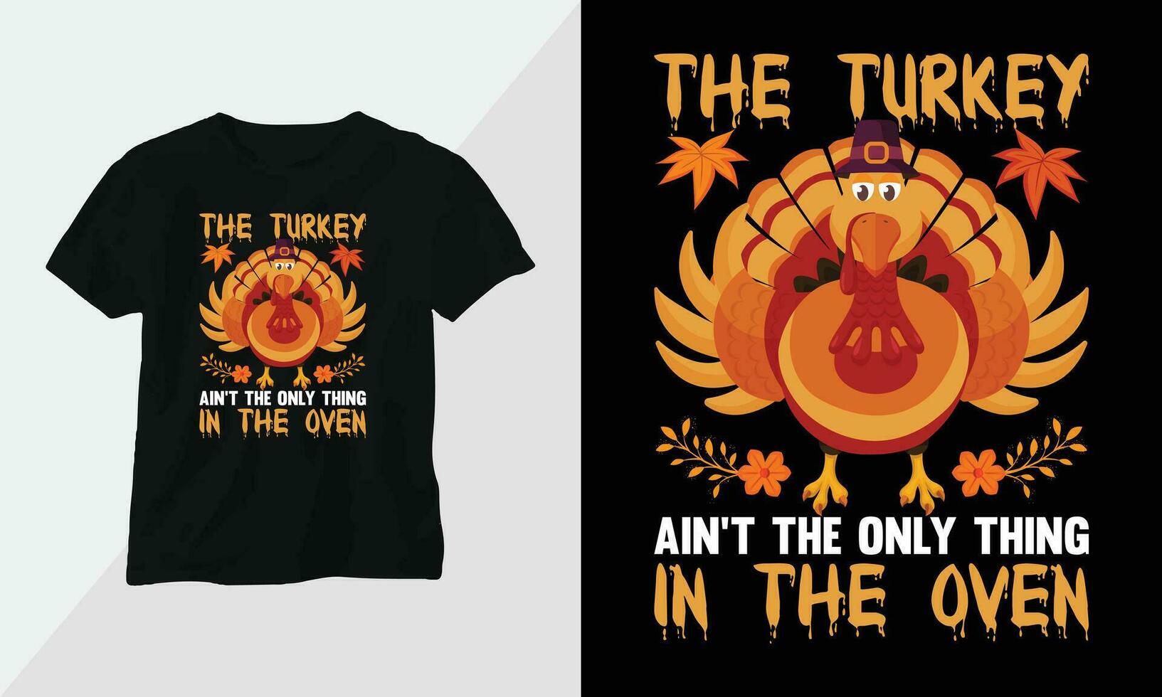 acción de gracias día diseño con Turquía y verano otoño colores Perfecto para camiseta y vestir diseño vector