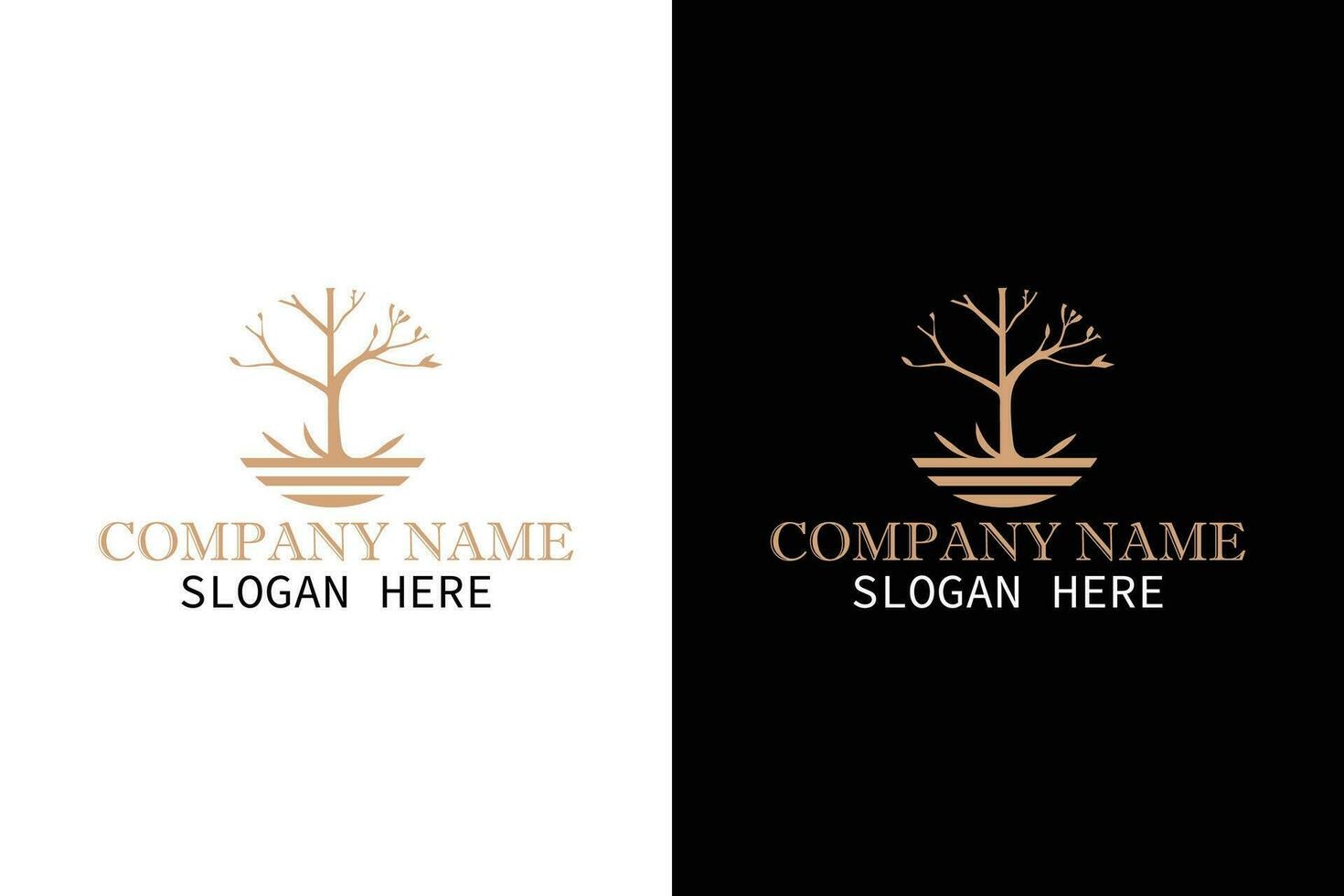 Nature trees vector illustration logo design. Unique Tree Vector.