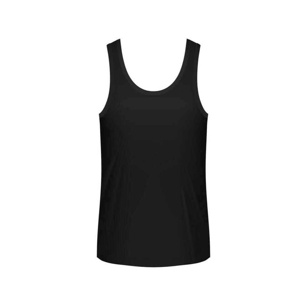 negro masculino camiseta Bosquejo frente vista, 3d vector