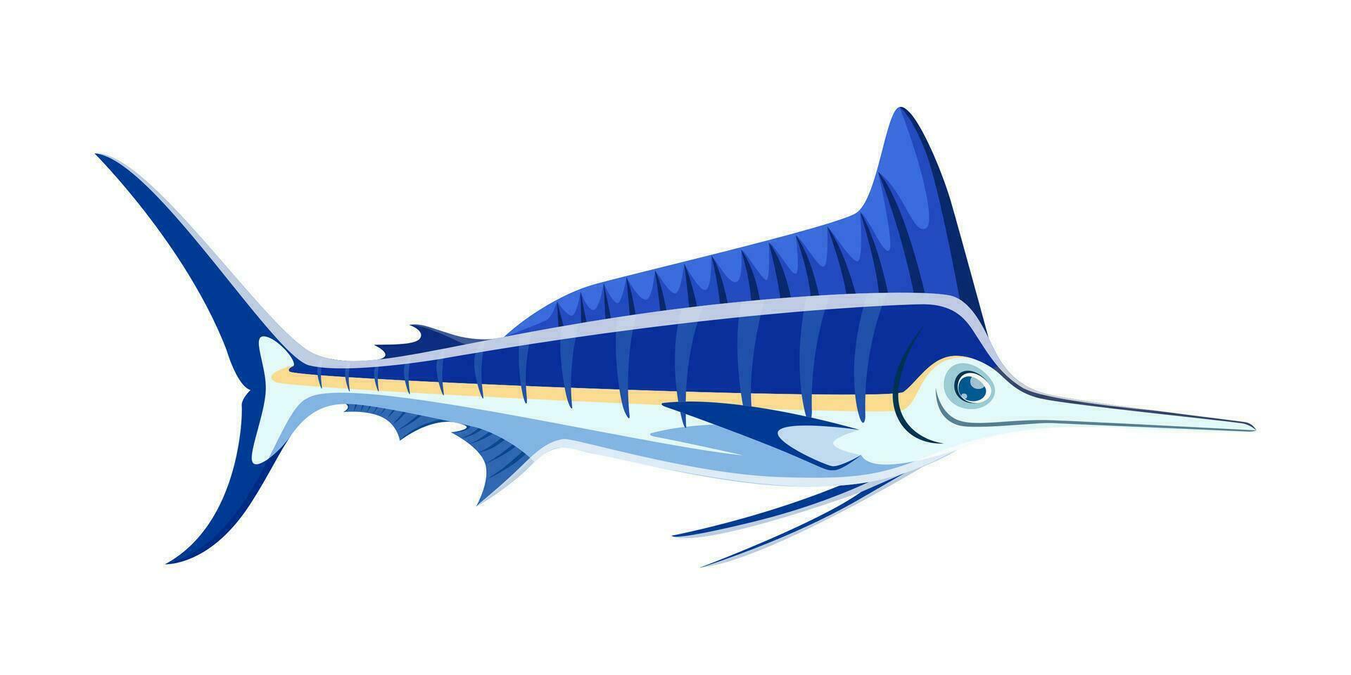 azul aguja personaje vector poderoso mar criatura