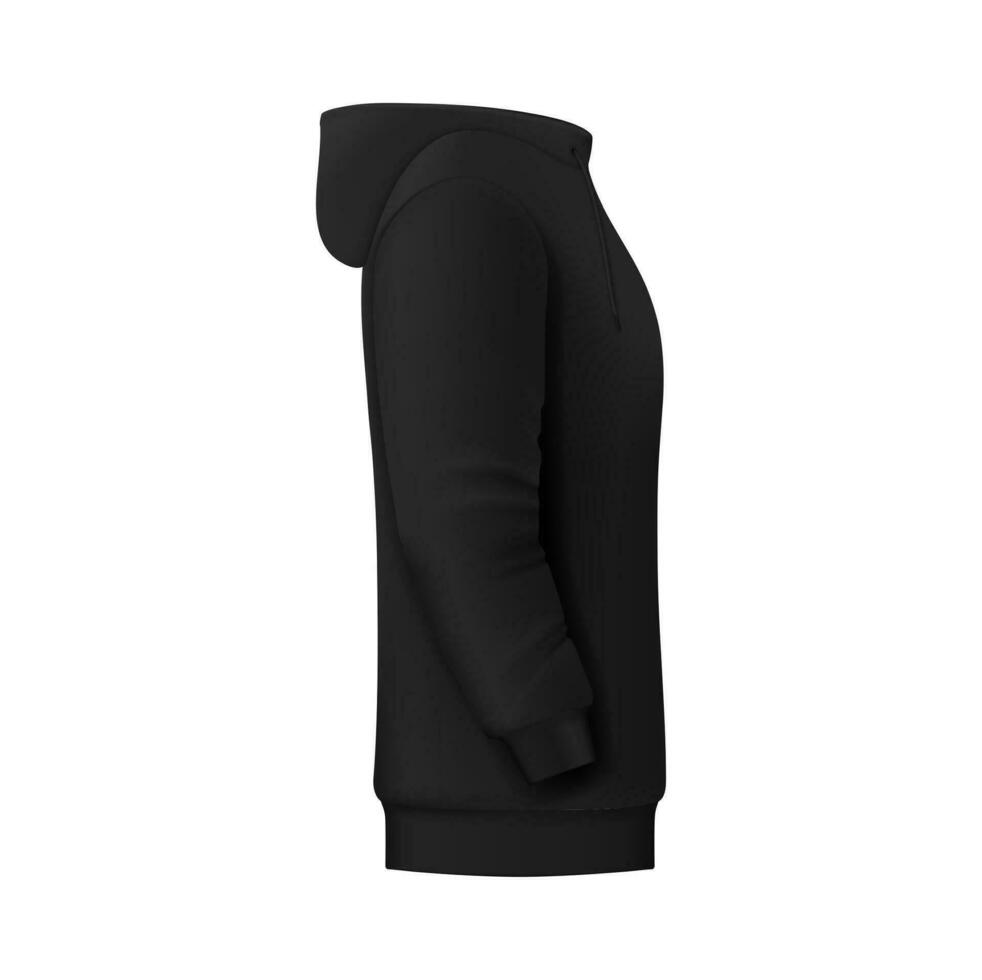 negro sudadera, camisa de entrenamiento vector Bosquejo para hombres