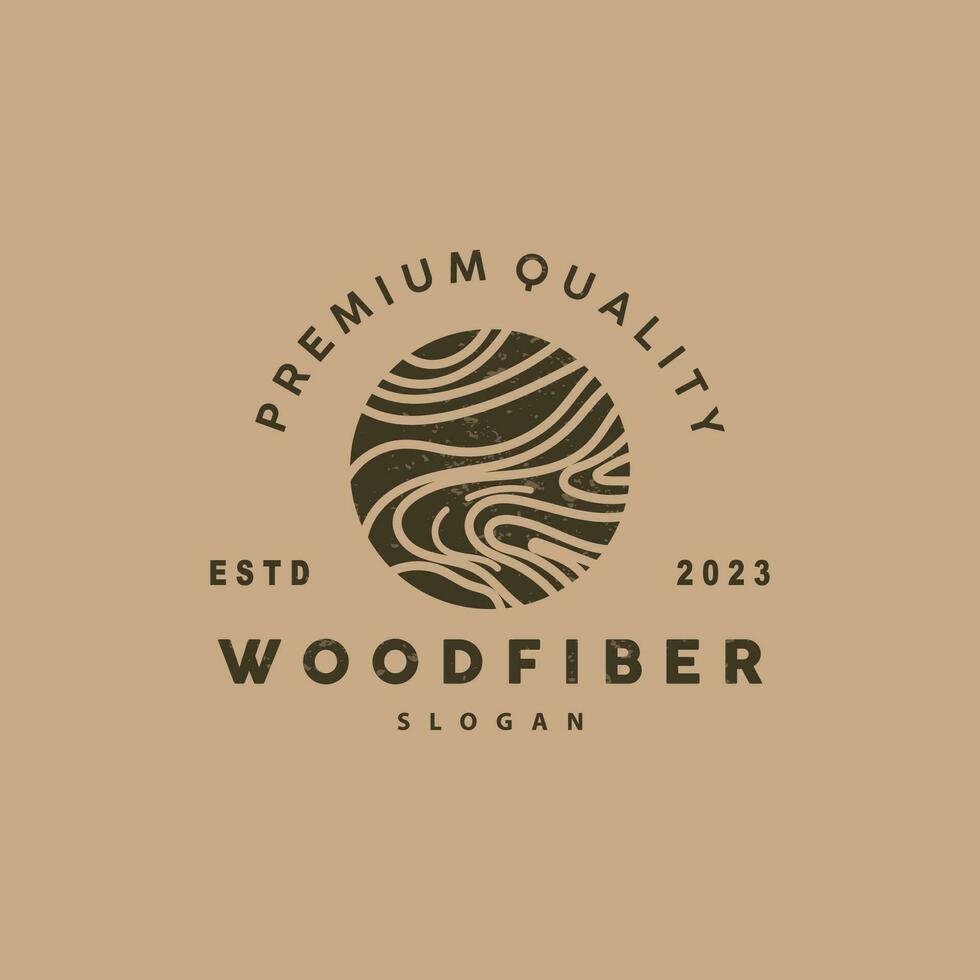 Wood Logo, Wood Fiber Bark Layer Vector, Tree Trunk Inspiration Illustration Design vector