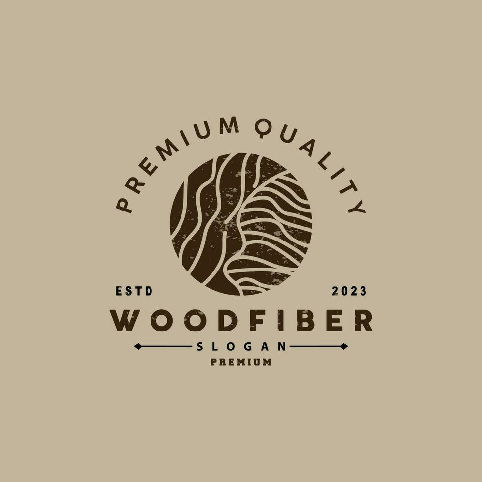 Wood Logo, Wood Fiber Bark Layer Vector, Tree Trunk Inspiration Illustration Design vector