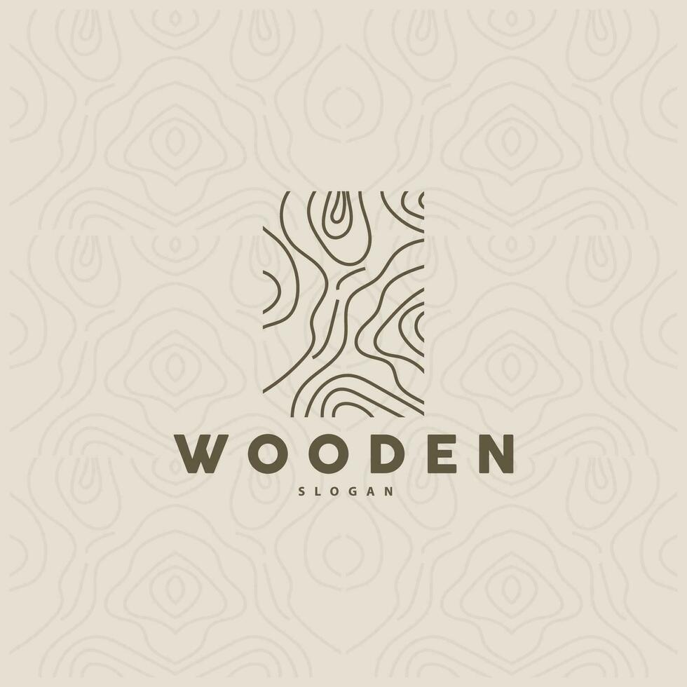 Wood Logo, Wood Fiber Bark Layer Vector, Tree Trunk Inspiration Illustration Design vector