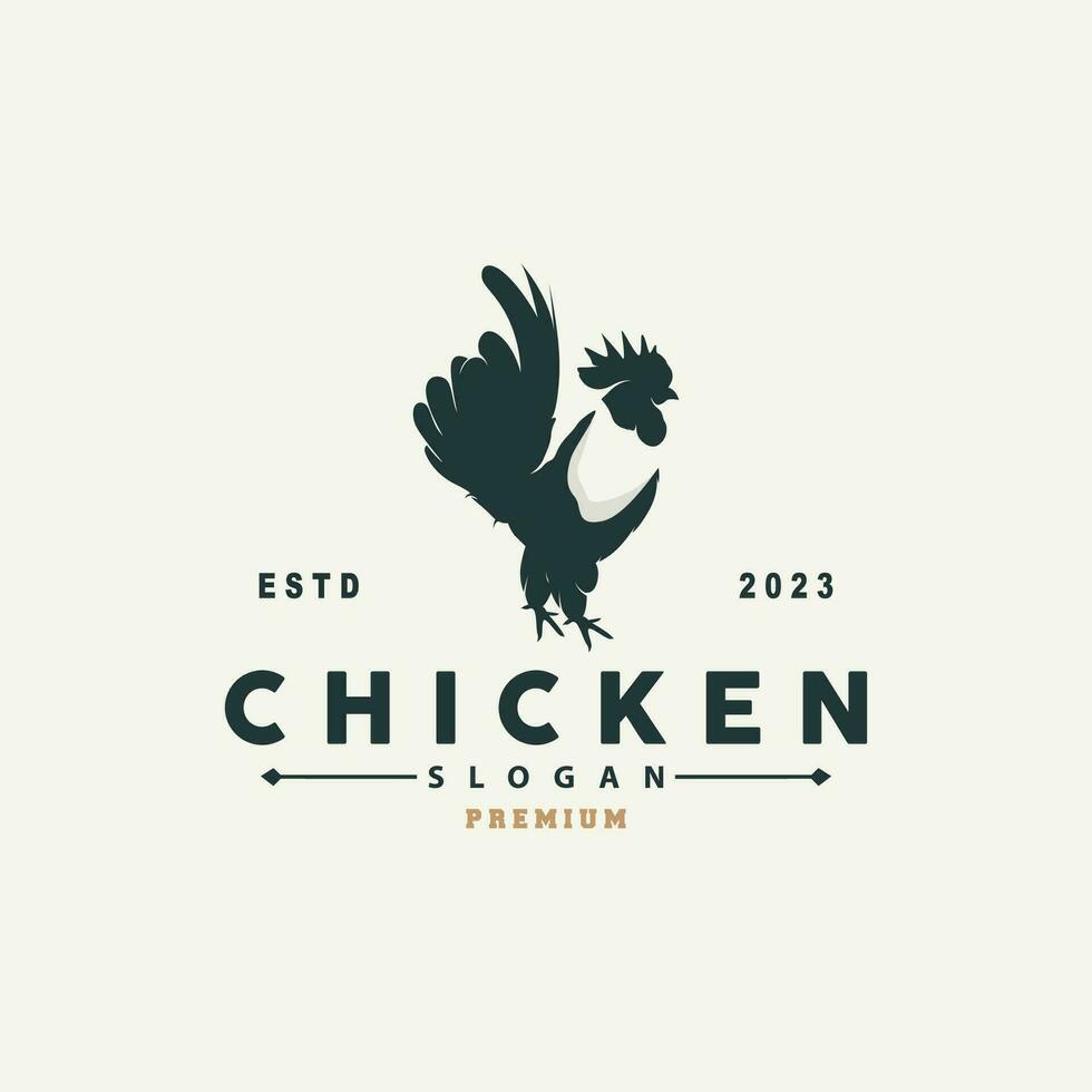 pollo logo, para asado pollo restaurante, granja vector, sencillo minimalista diseño para restaurante comida negocio vector