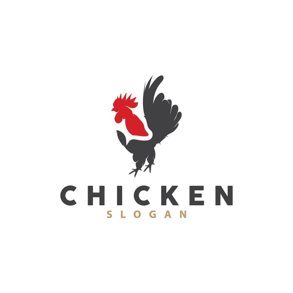 Chicken Logo, For Roast Chicken Restaurant, Farm Vector, Simple Minimalist Design For Restaurant Food Business vector