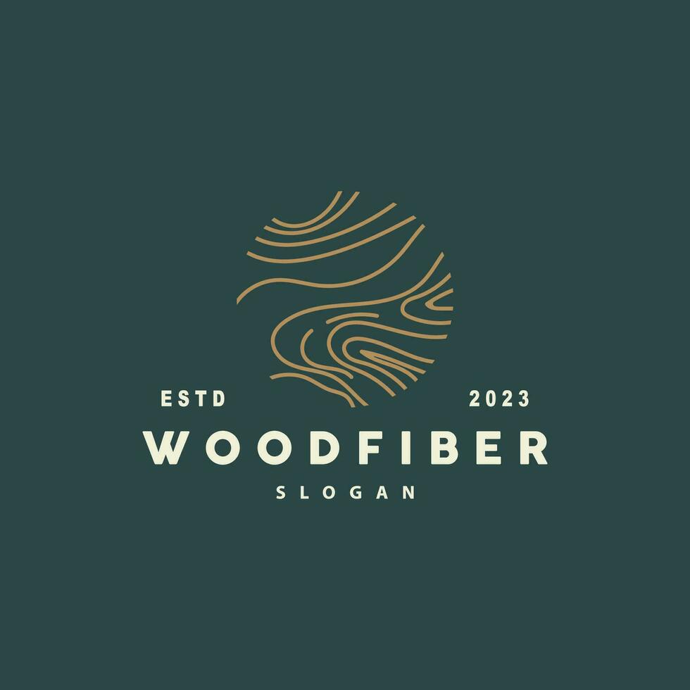 Wood Logo, Wood Fiber Bark Layer Vector, Tree Trunk Inspiration Illustration Design vector