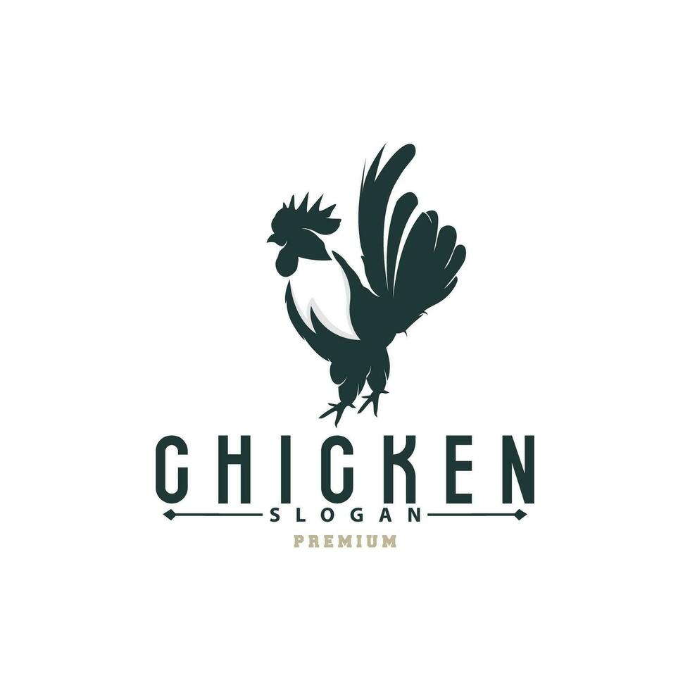 Chicken Logo, For Roast Chicken Restaurant, Farm Vector, Simple Minimalist Design For Restaurant Food Business vector