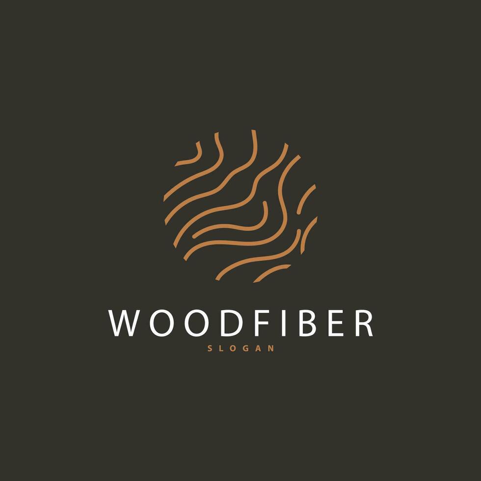 Wood Logo, Wood Fiber Bark Layer Vector, Tree Trunk Inspiration Illustration Design vector