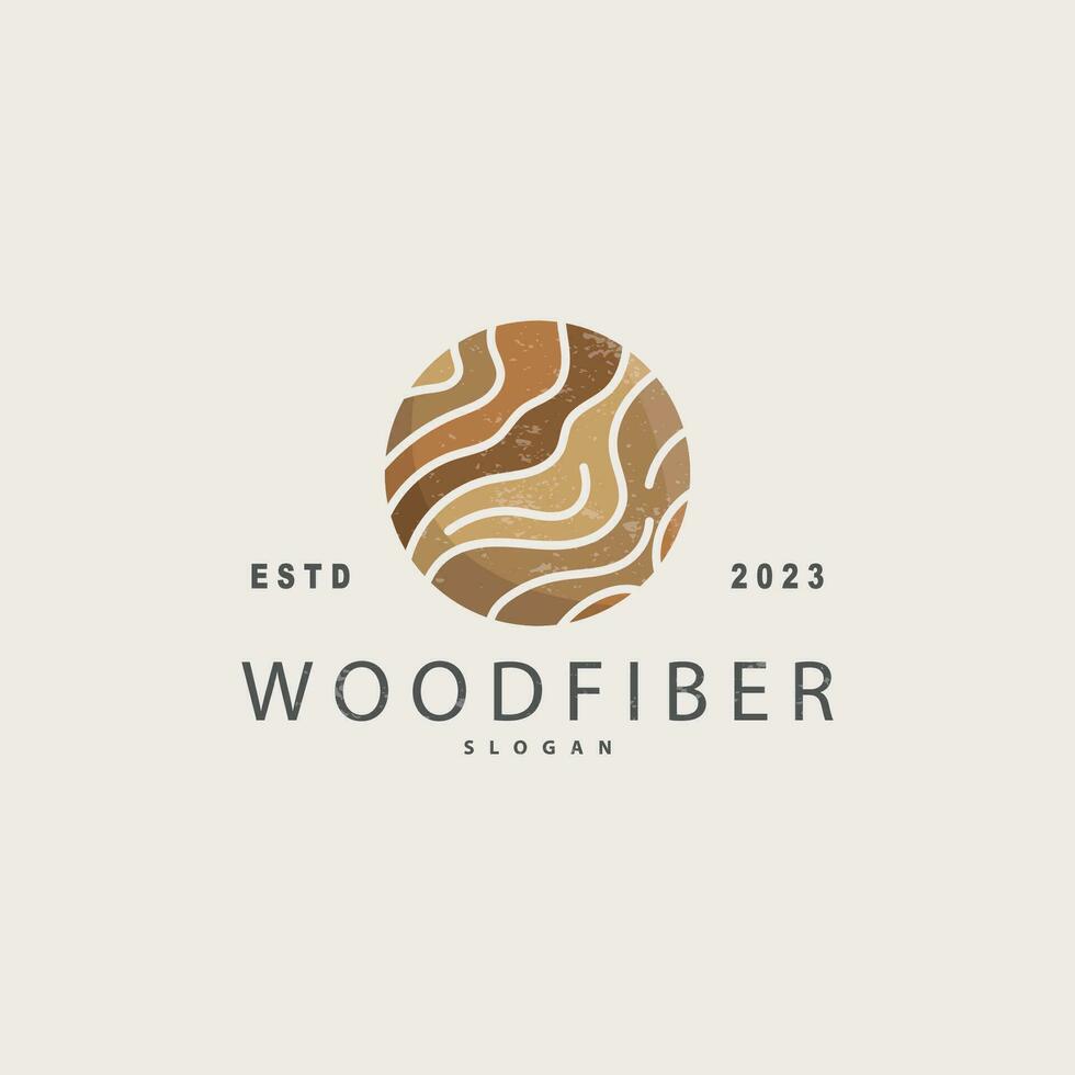 Wood Logo, Wood Fiber Bark Layer Vector, Tree Trunk Inspiration Illustration Design vector