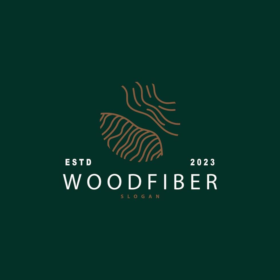 Wood Logo, Wood Fiber Bark Layer Vector, Tree Trunk Inspiration Illustration Design vector