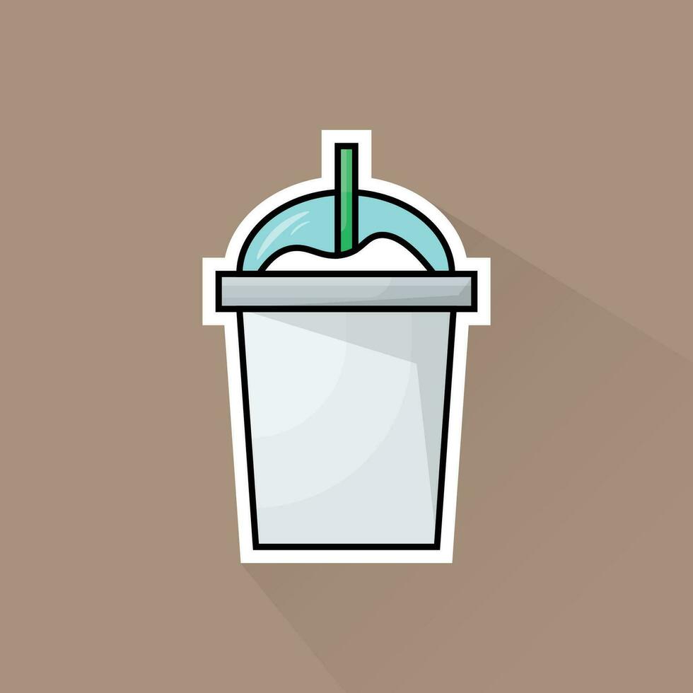 Illustration Vector of Iced Coffee in Flat Design