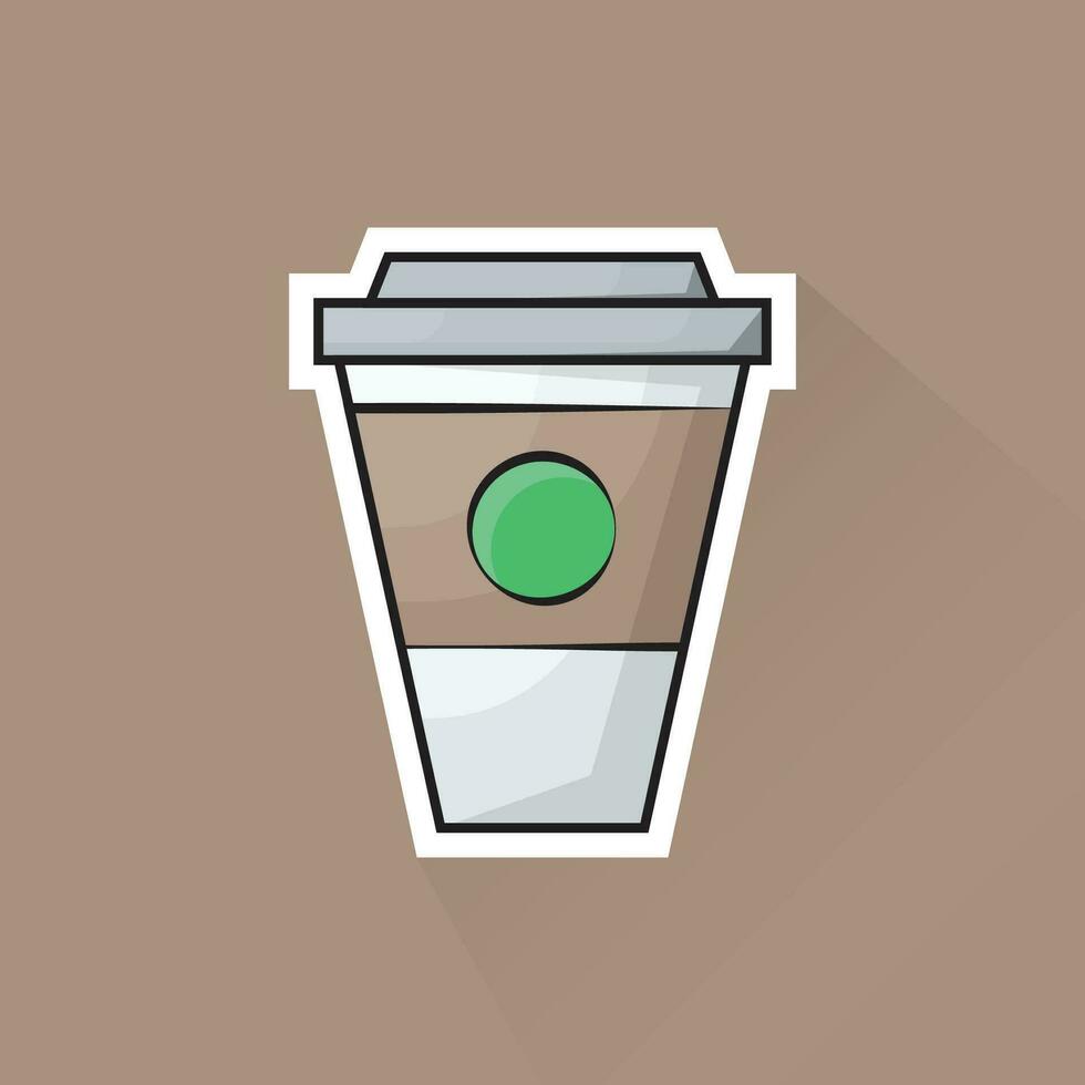 Illustration Vector of Coffee Cup in Flat Design
