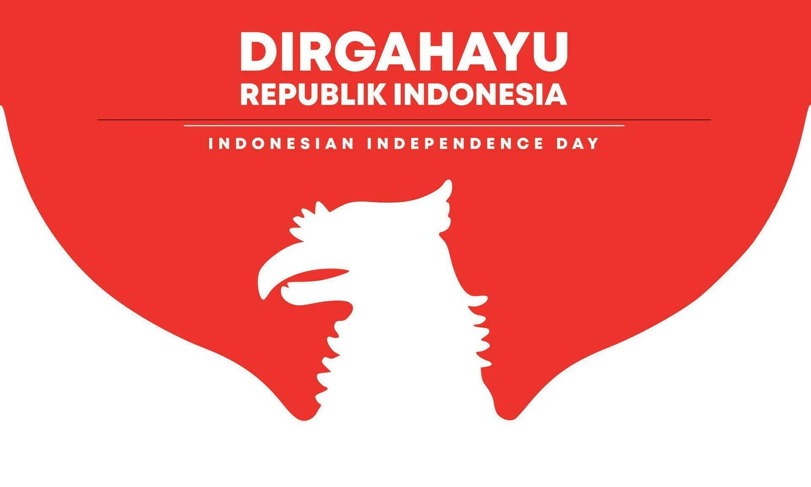 contento indonesio independencia día, dirgahayu republik Indonesia, sentido largo En Vivo Indonesia, vector ilustración con Garuda silueta.