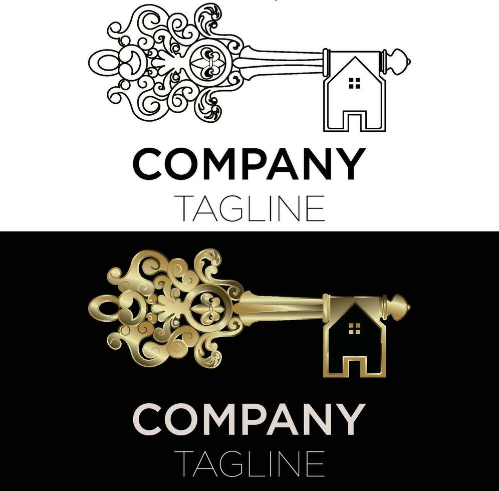key home logo vector