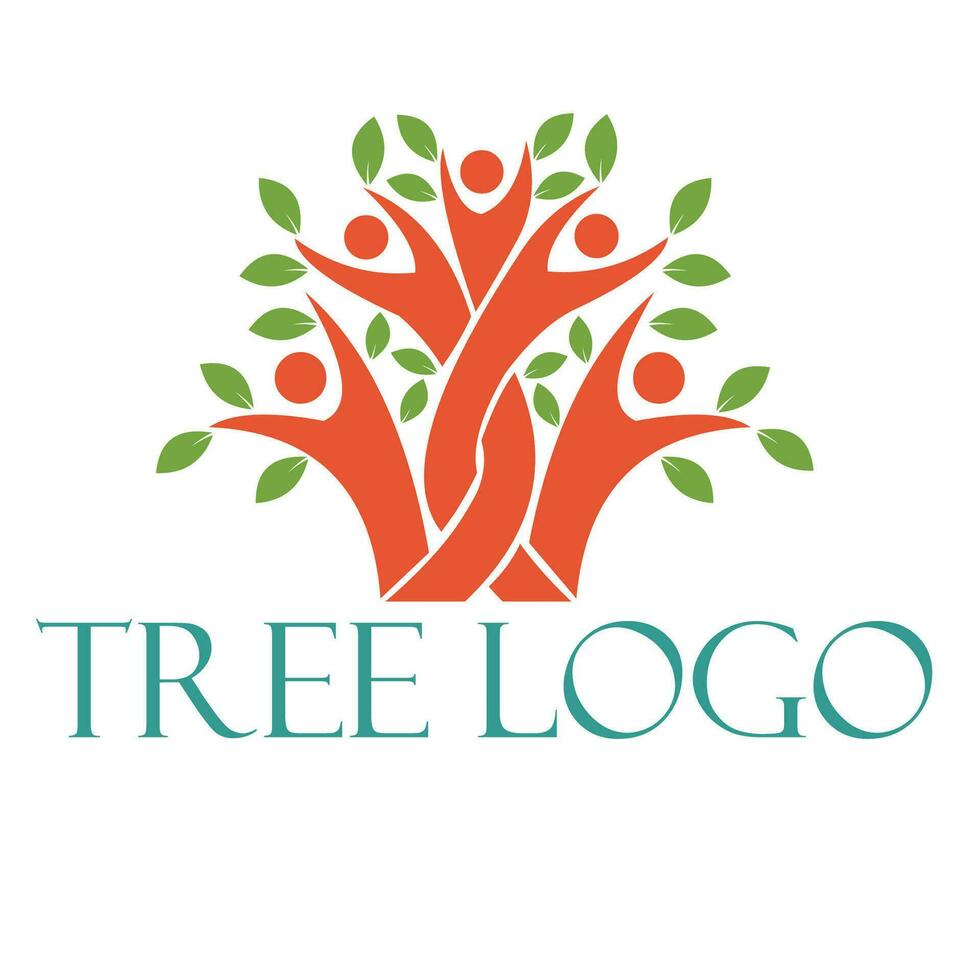 tree connect logo vector