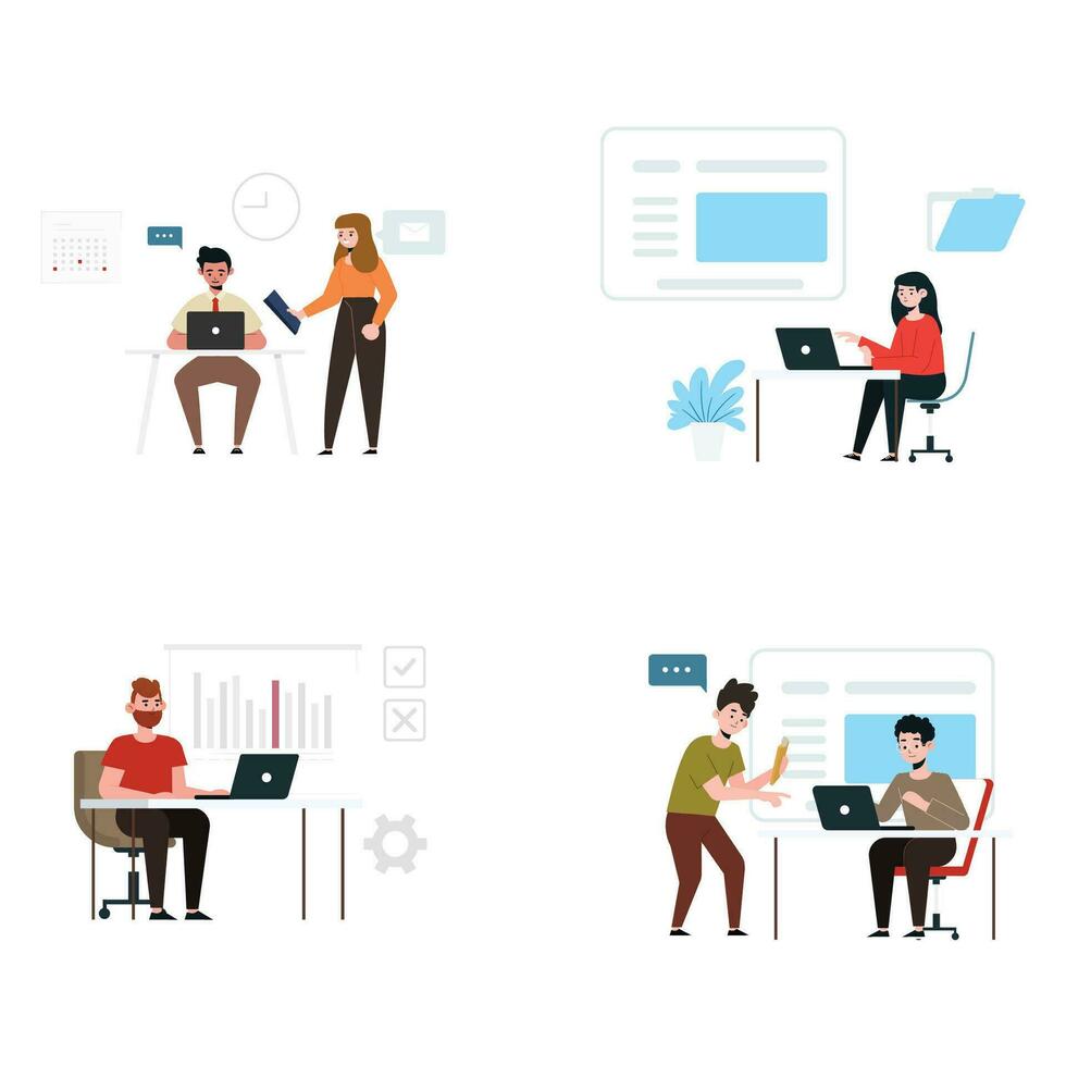 working team vector