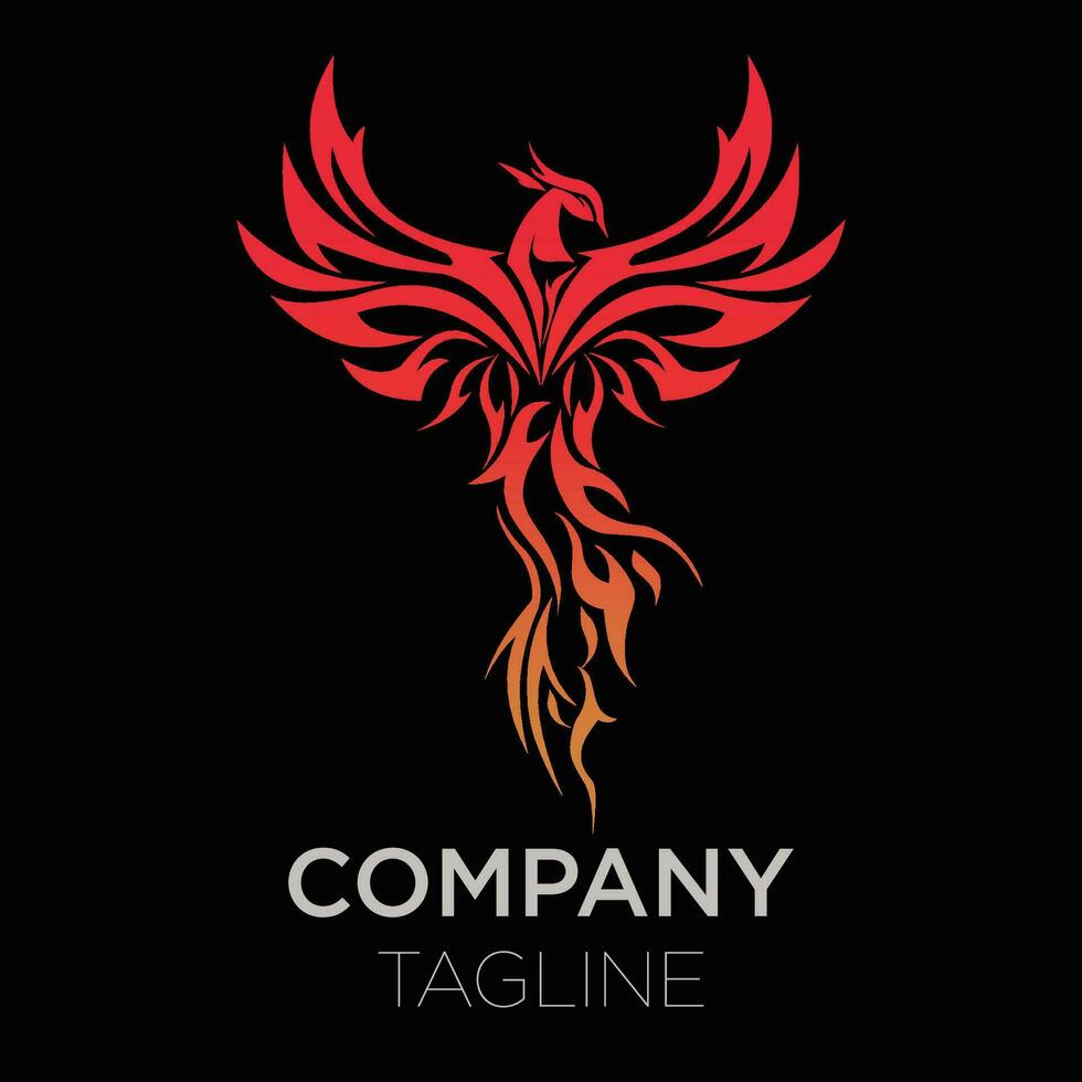 phoenix red logo vector