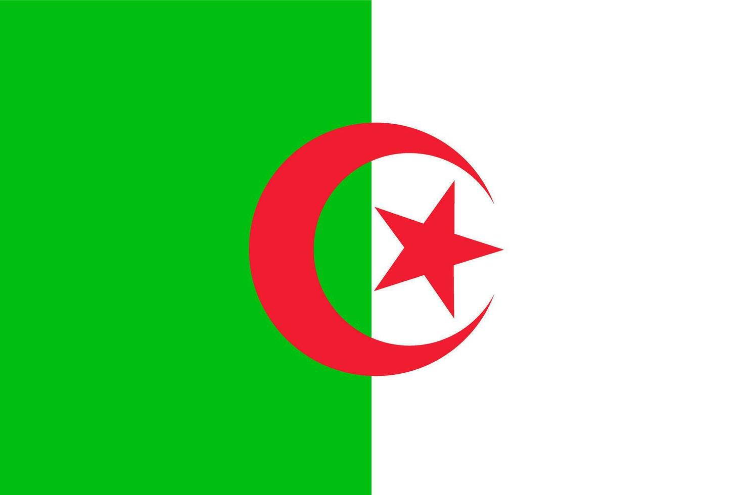 Flag of Algeria, national country symbol illustration Vector