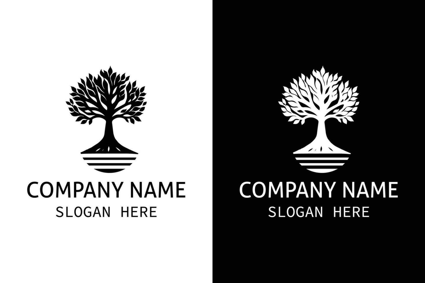 Nature trees vector illustration logo design. Unique Tree Vector.