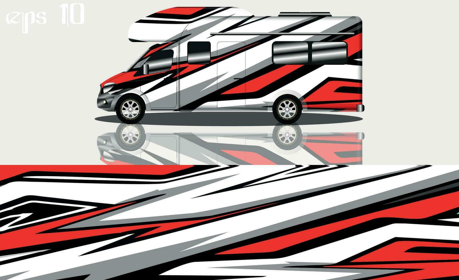 camper coche envuelve vector