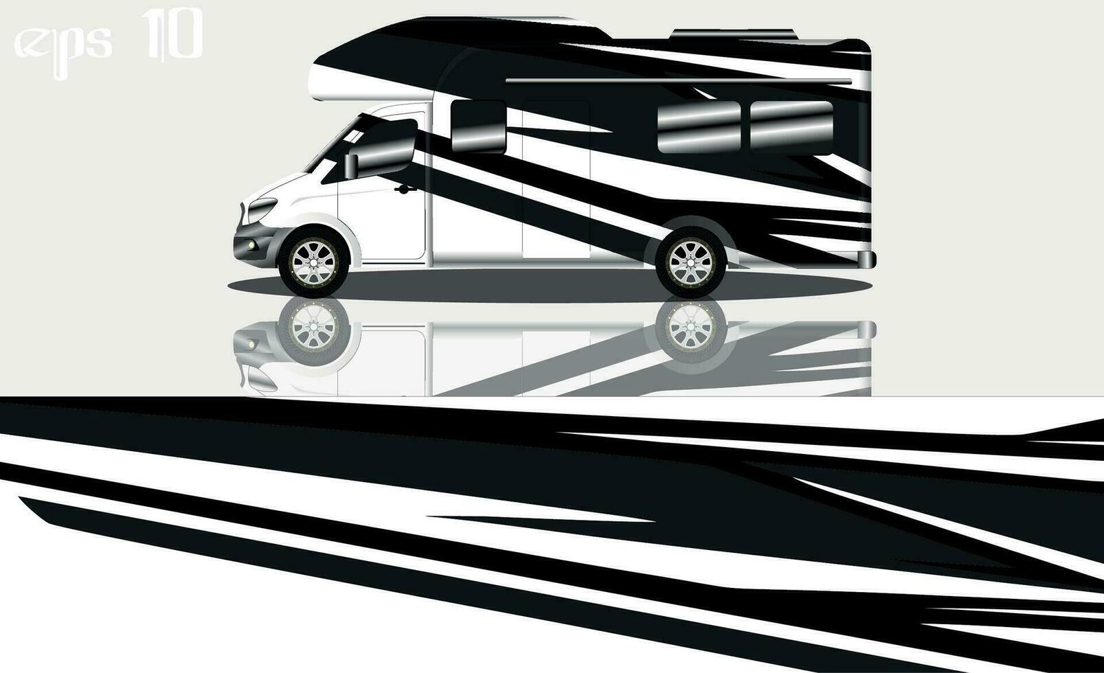 camper coche envuelve vector