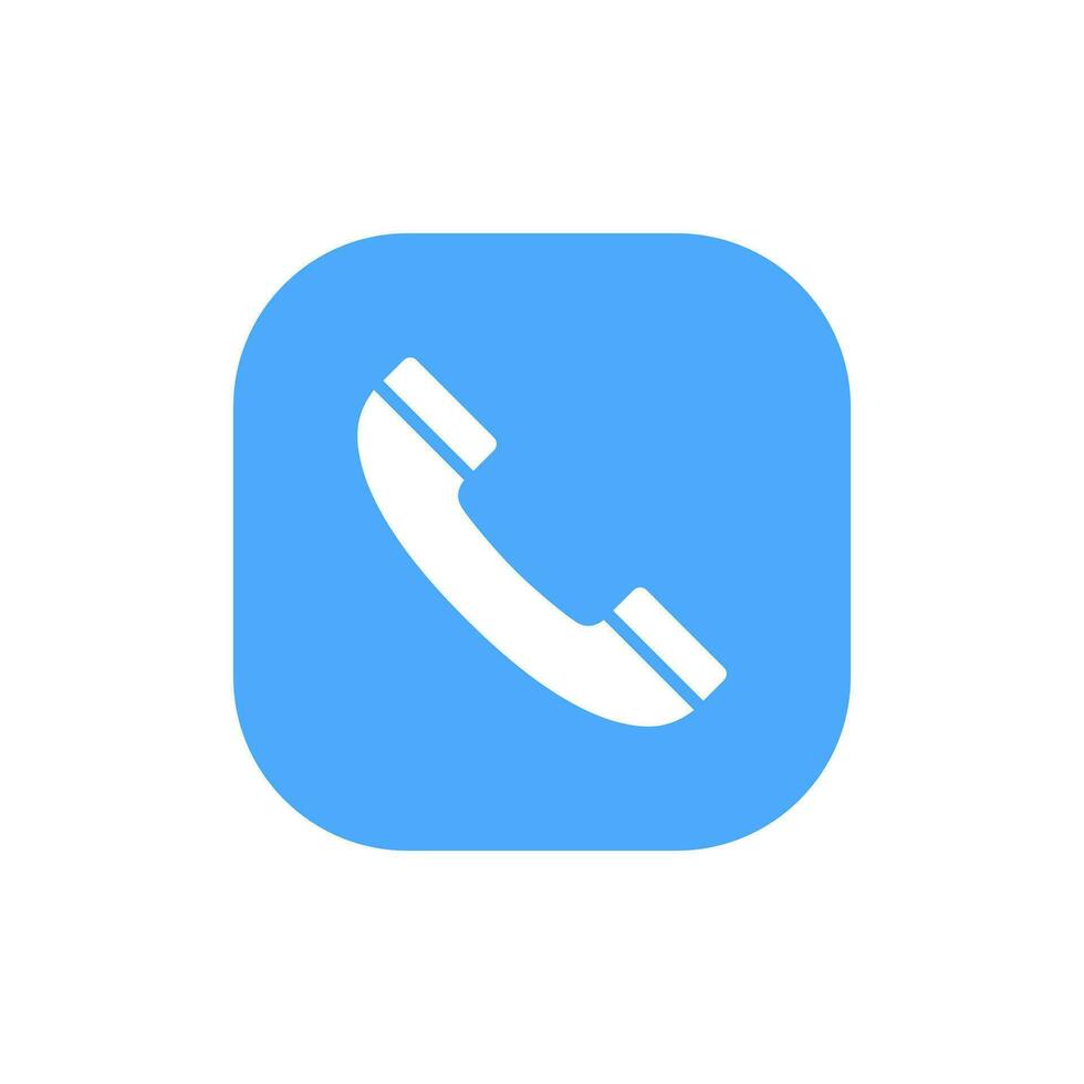 Call, telephone icon vector in square background