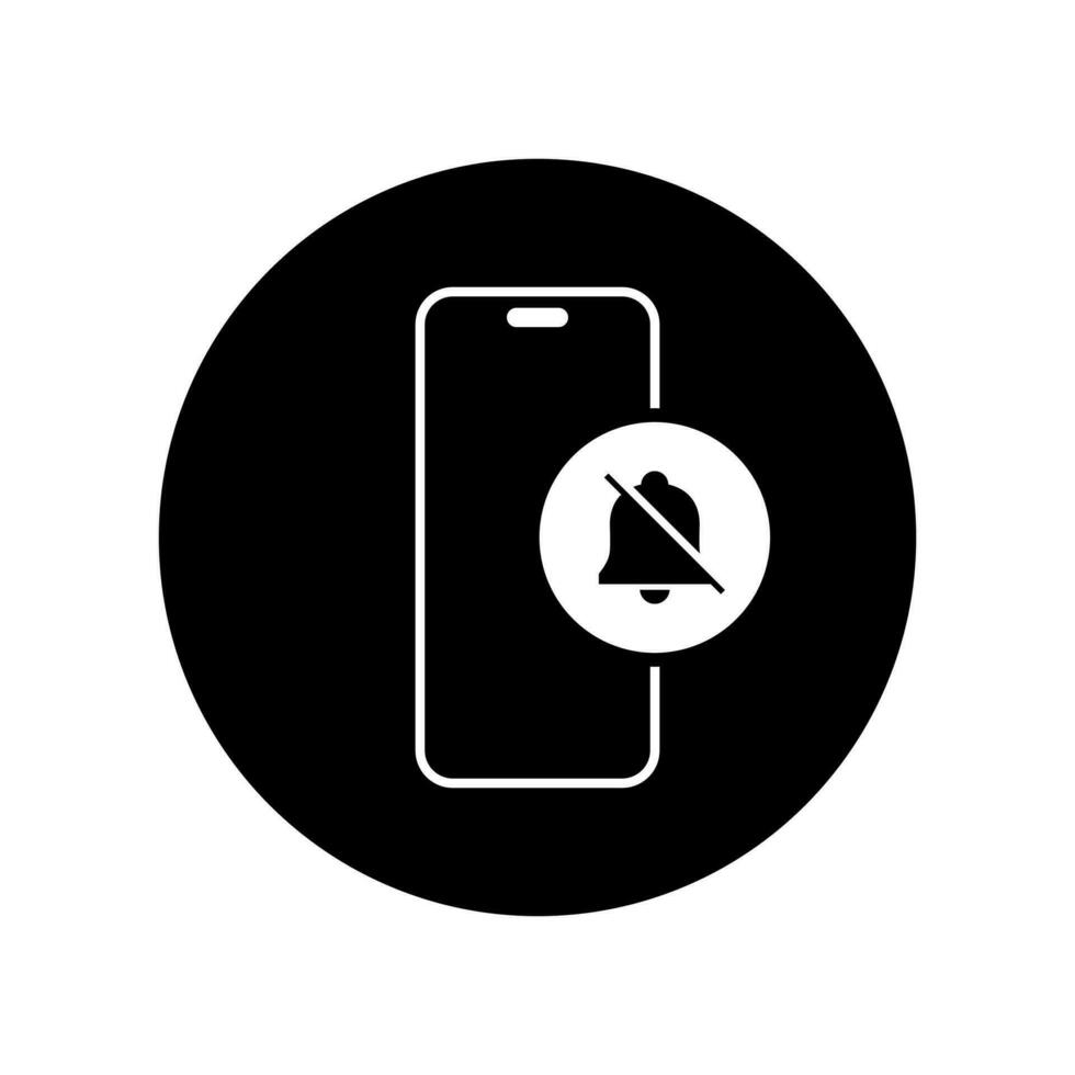 Notification off smartphone icon vector. Silent mode concept vector