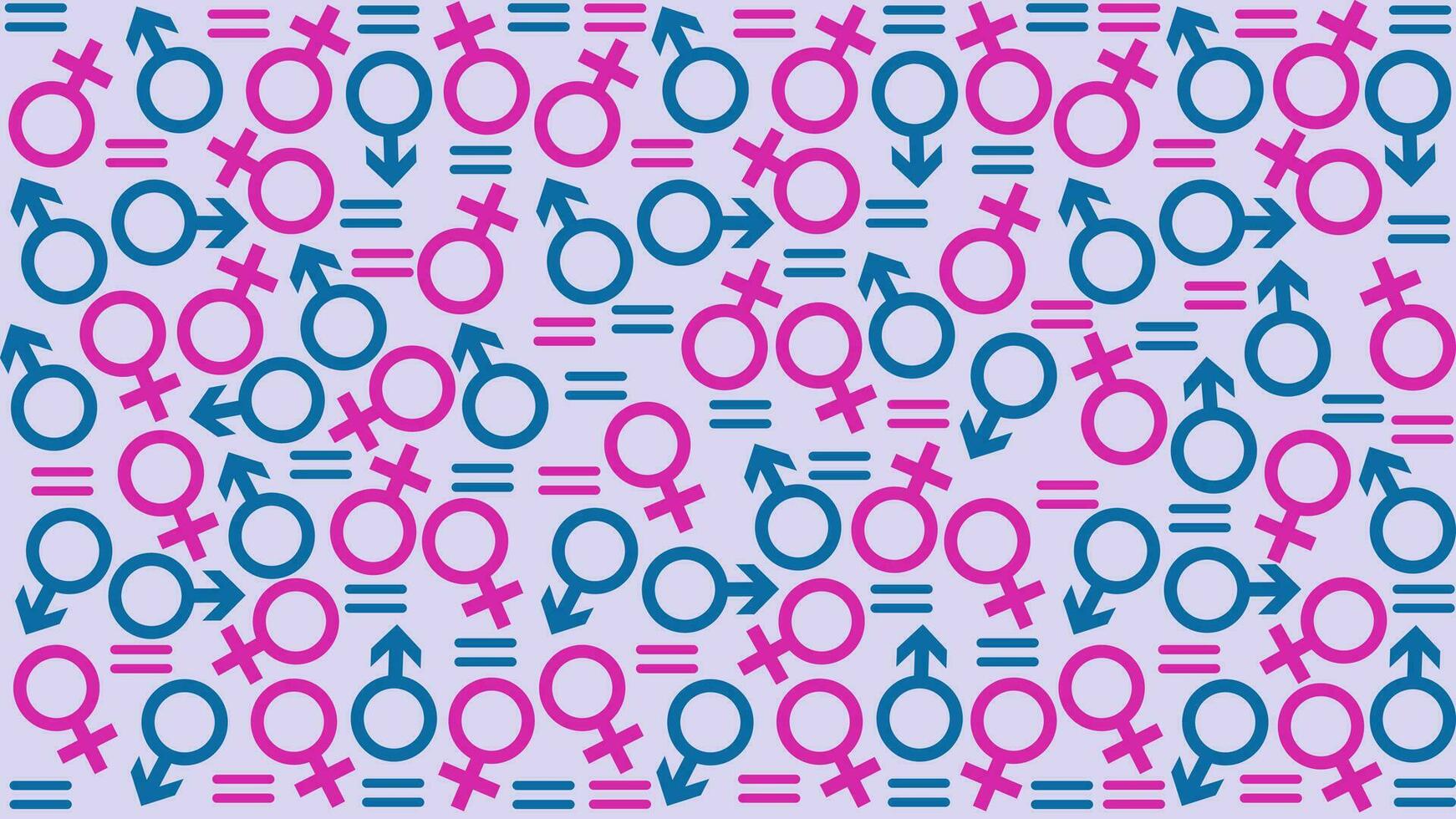 male and female symbol seamless pattern design vector illustration