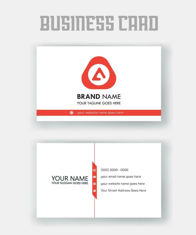 Modern and clean professional business card template, Business Card Design vector
