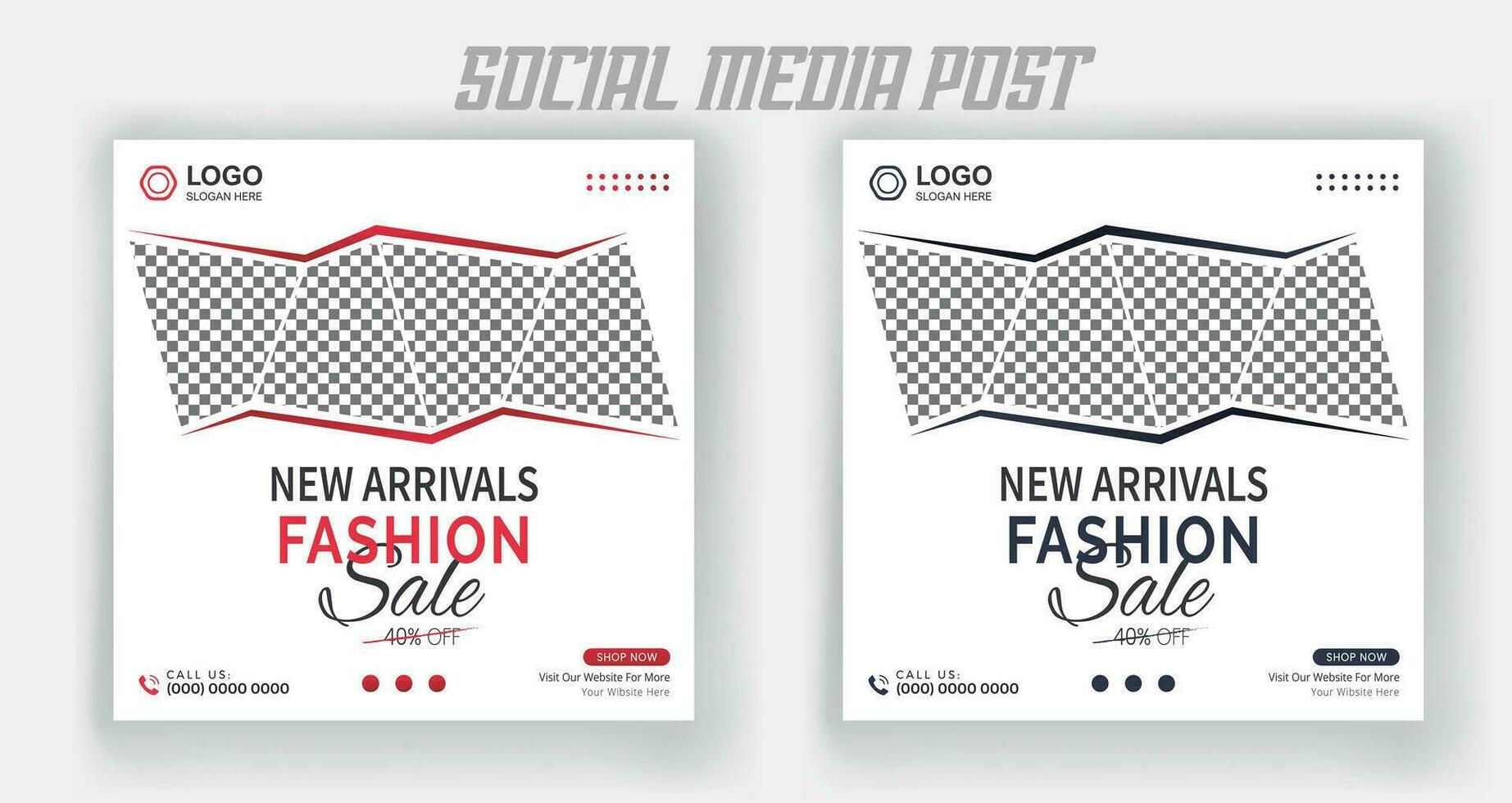 fashion sale social media post and web banner template vector