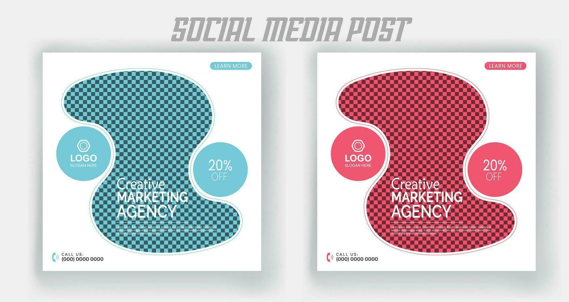 Digital marketing live webinar and corporate social media post template vector