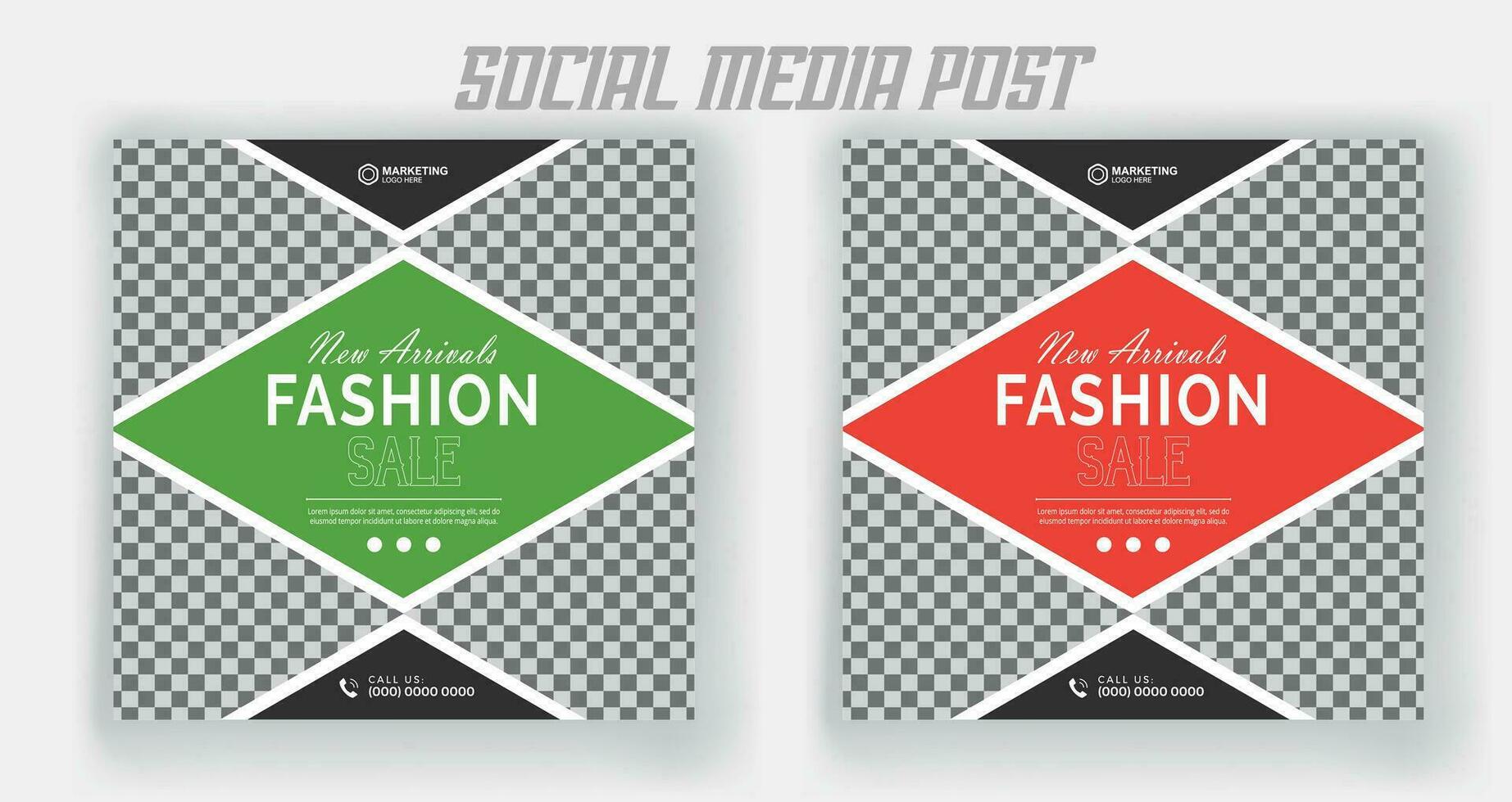 fashion sale social media post and web banner template vector