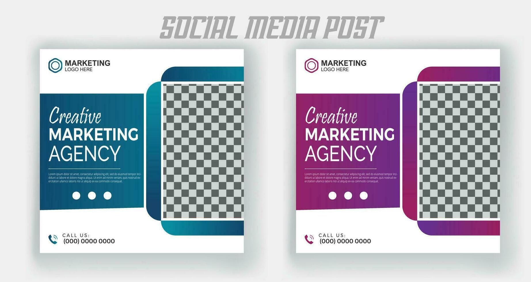 Digital marketing live webinar and corporate social media post template vector