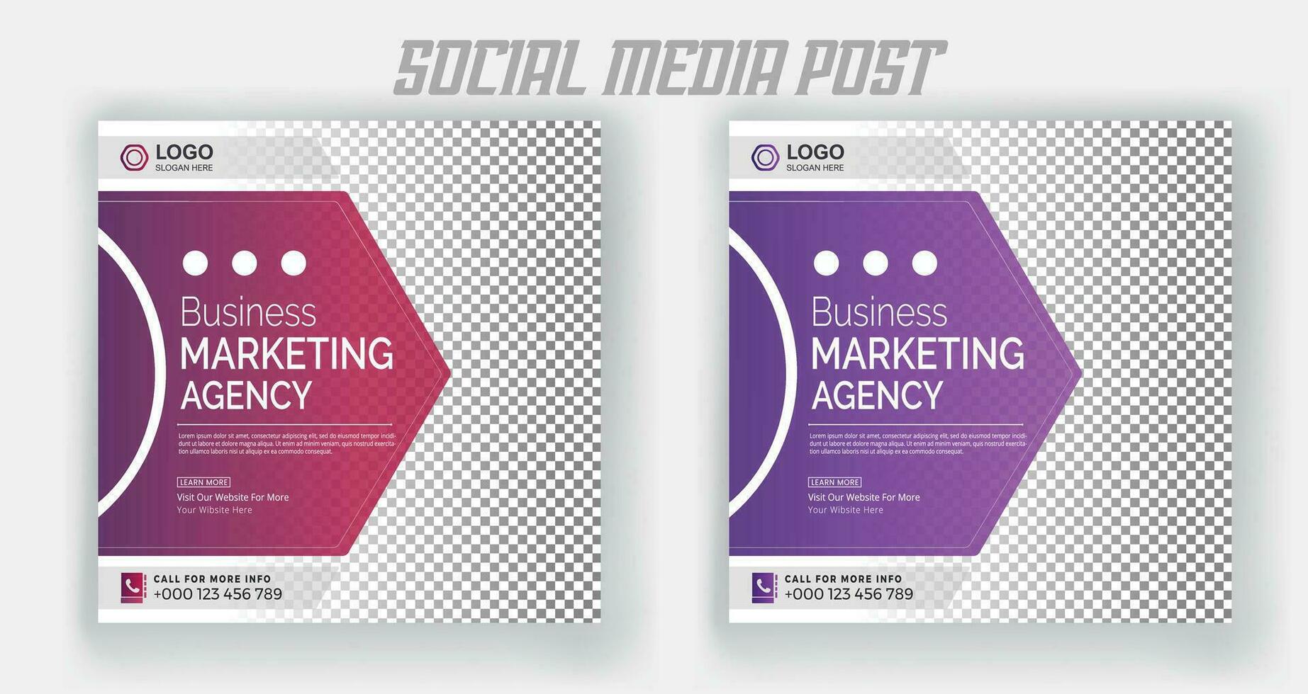 Digital marketing live webinar and corporate social media post template vector