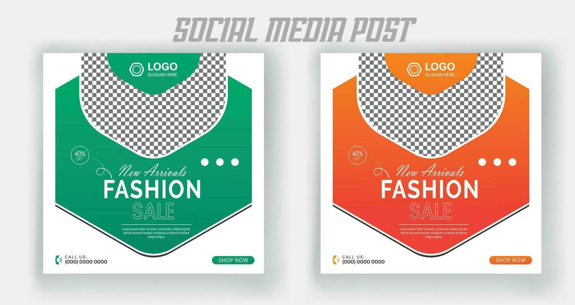 fashion sale social media post and web banner template vector