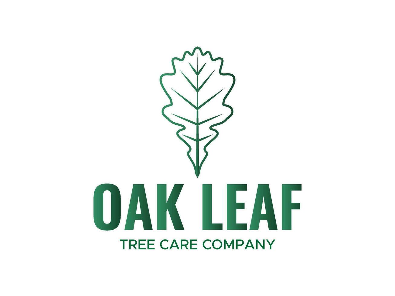 Oak leaf modern abstract logo vector