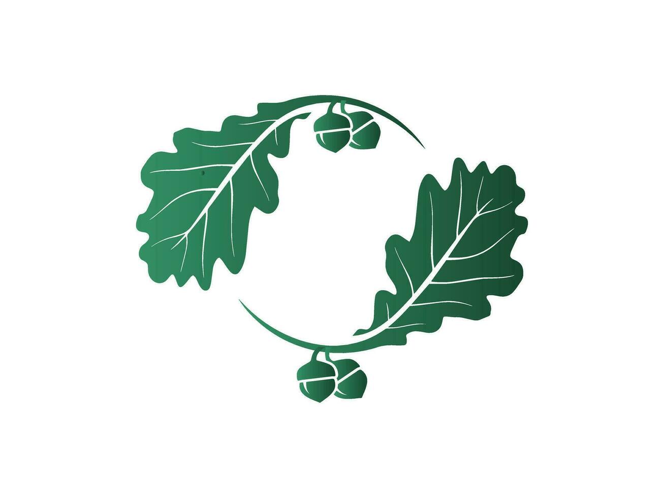 Oak leaf logo accor modern vector