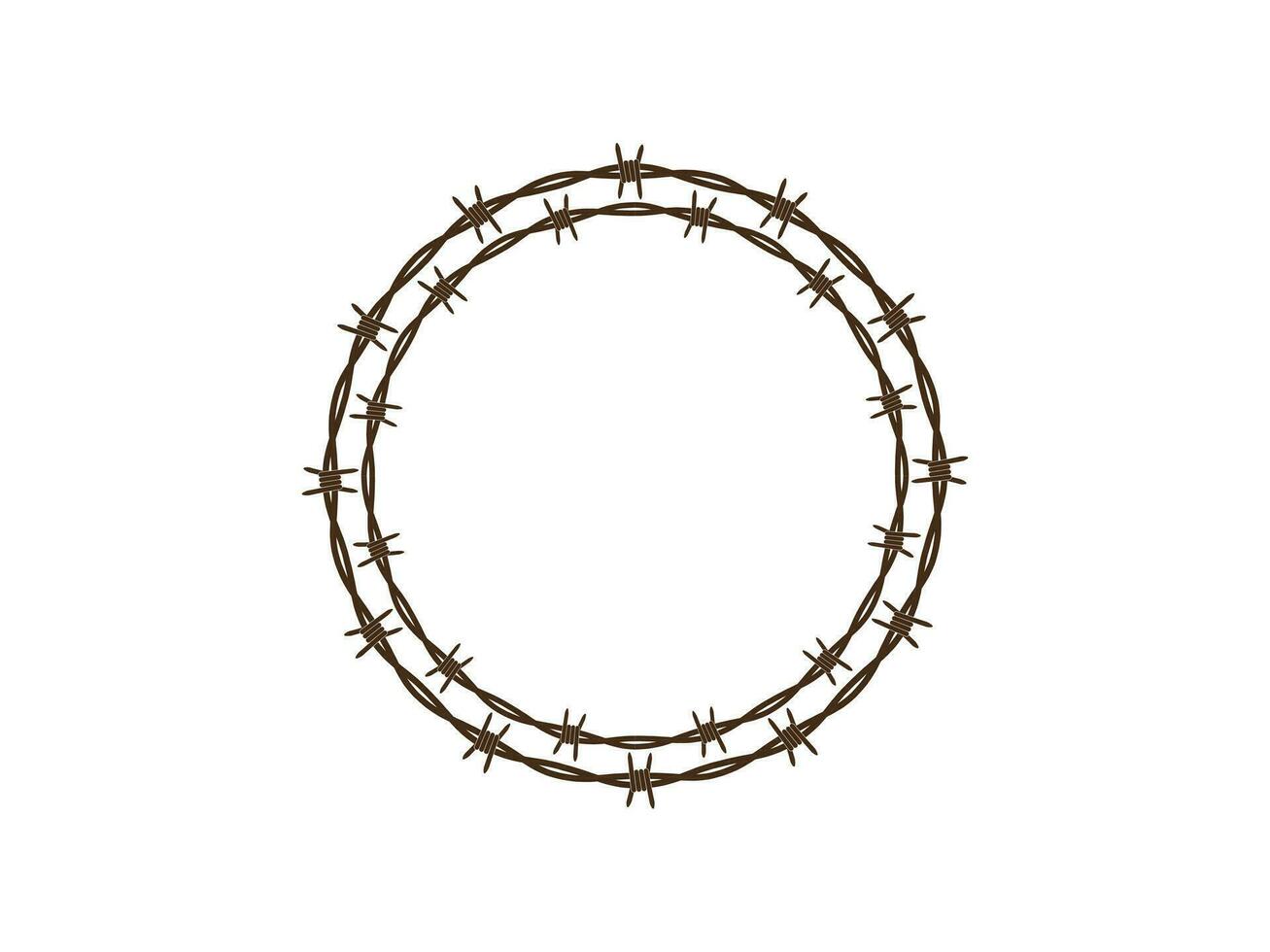circluar barb wire vector silhouette