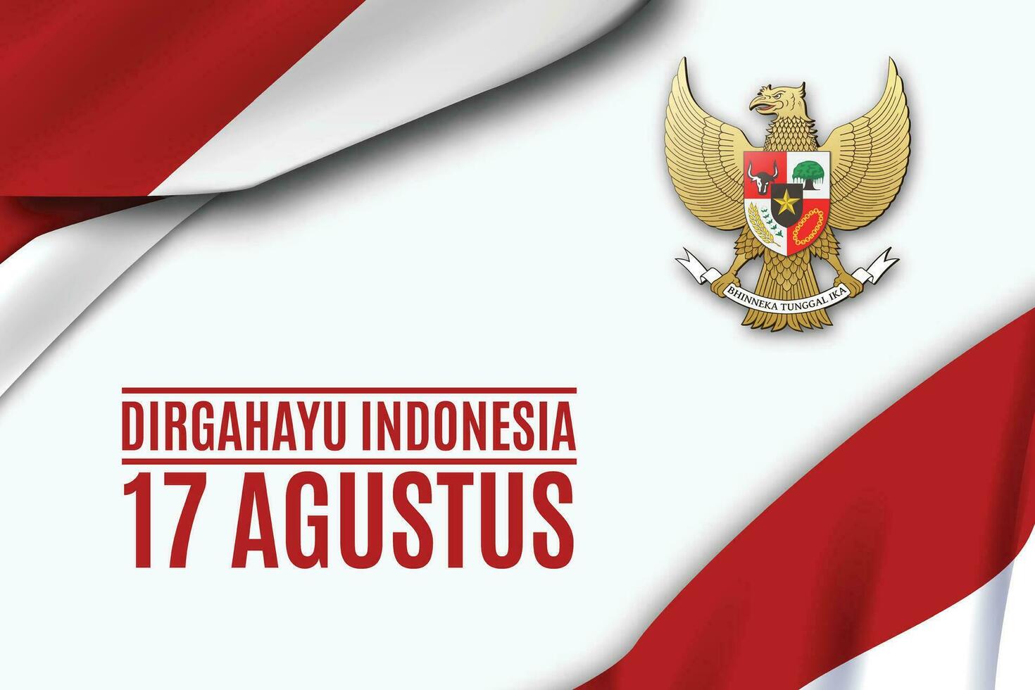 indonesia independence day 17 agustus template background vector