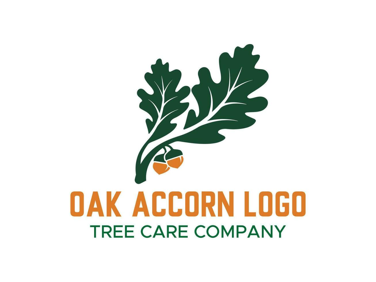 Oak leaf accorn logo modern abstract vector