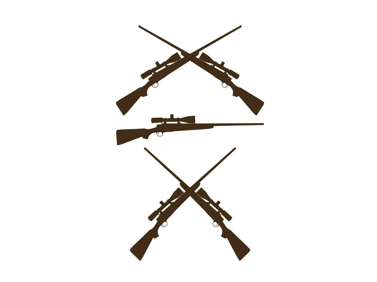 outdoor hunting gun silhouette vector art free