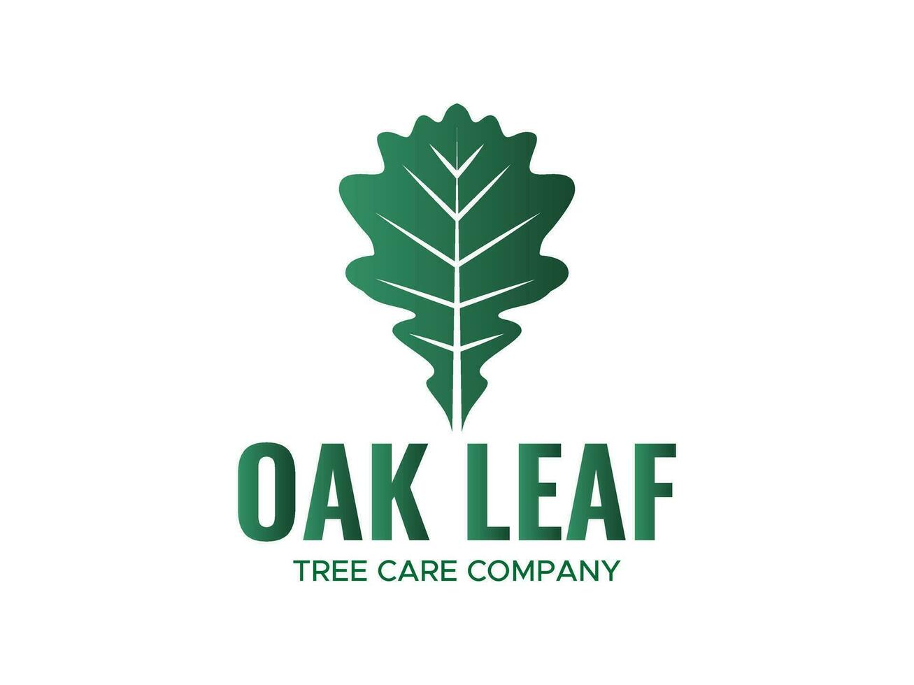 Oak leaf modern abstract logo design vector