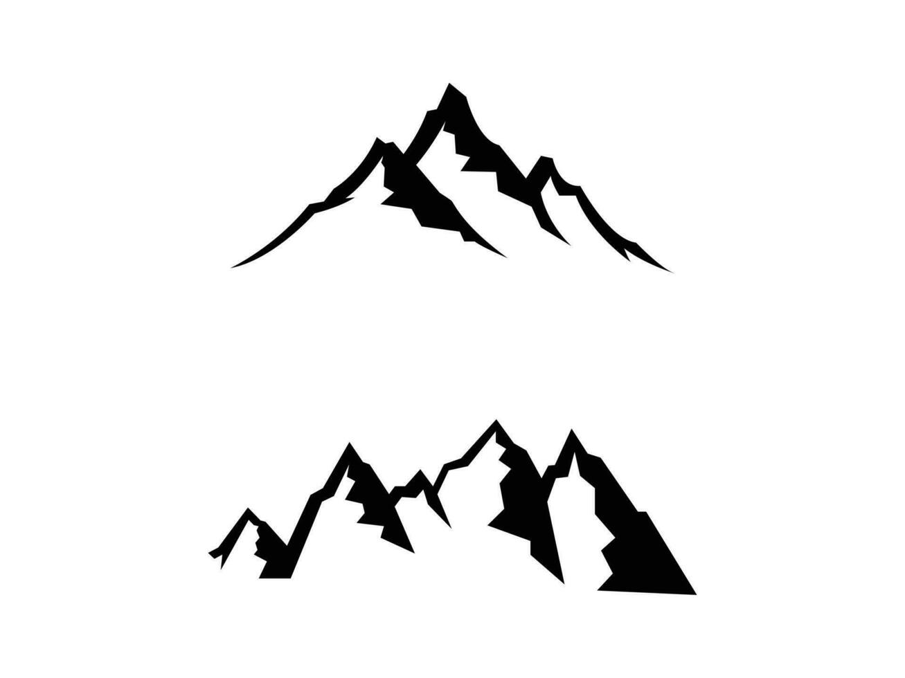 mountan landscape silhouette vector logo