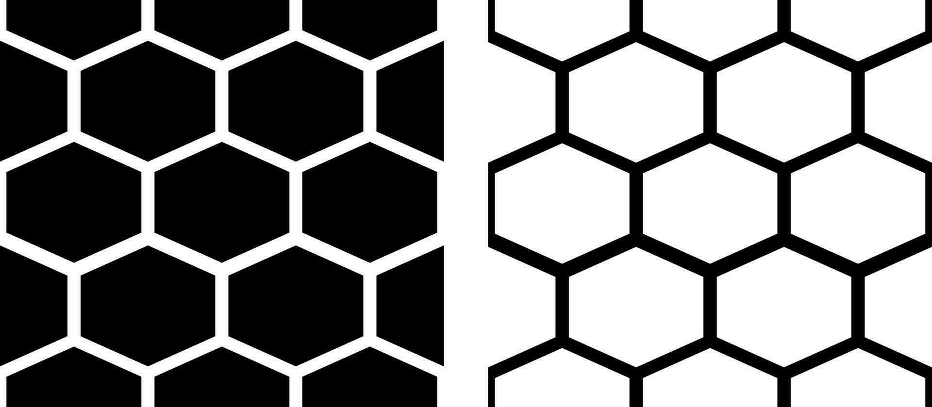sin costura negro y blanco vector modelo. miel o hexágono forma. sencillo geométrico antecedentes para textil, paquete, fondo de pantalla, envase papel, tela, bandera. interminable modelo.