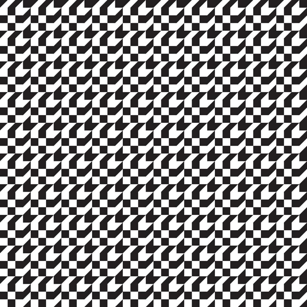 Black and white pattern adapted from houndstooth pattern, seamless pattern. vector