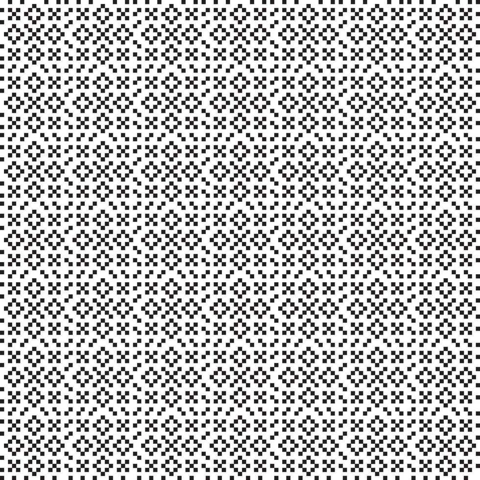 Abstract seamless pattern cross stitch style, black and white. vector